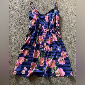2X Floral striped dress
